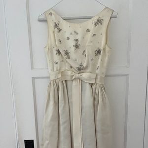 Stunning Vintage Cream Beaded Dress